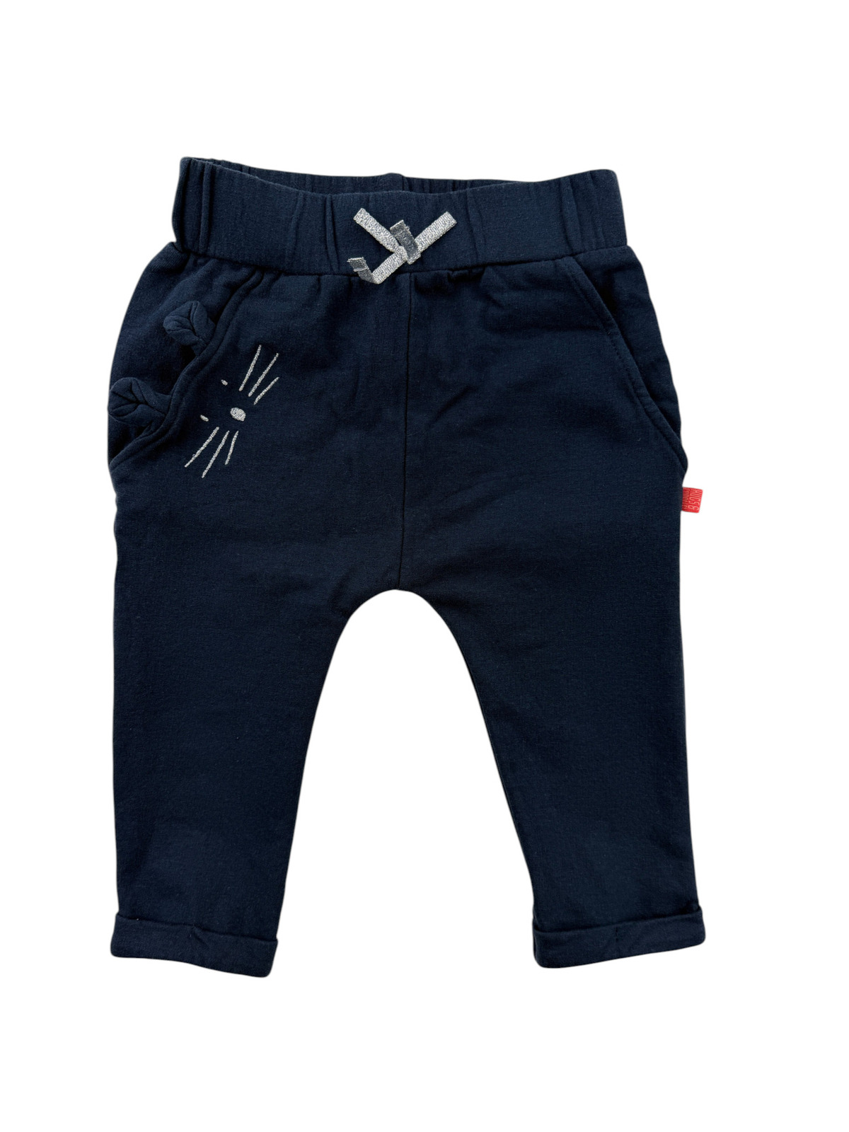 Pantalon bleu marine motif chat – Pommette – 18 mois (81 cm)