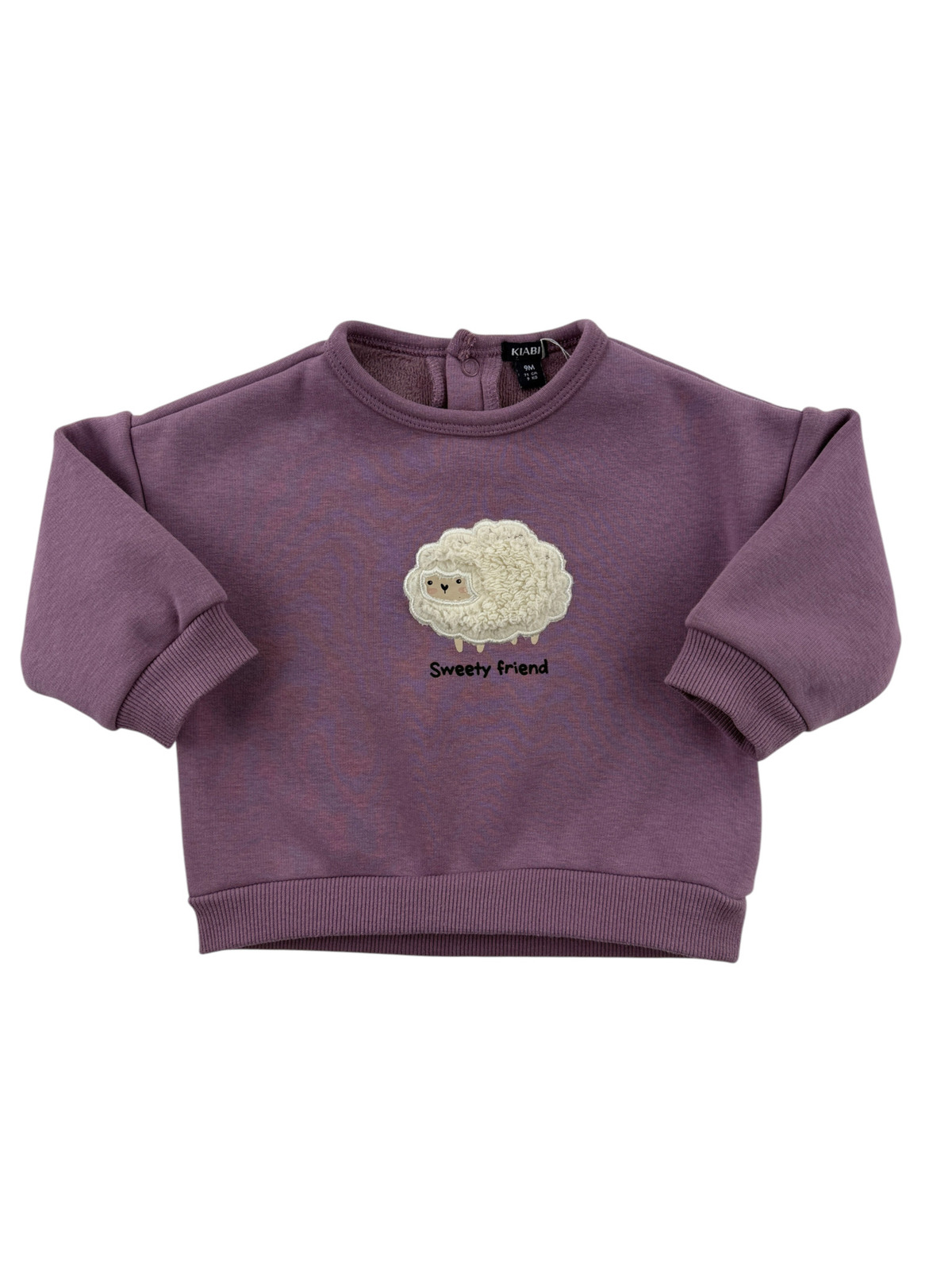 Sweat mauve motif mouton – Kiabi – 9 mois (71 cm)