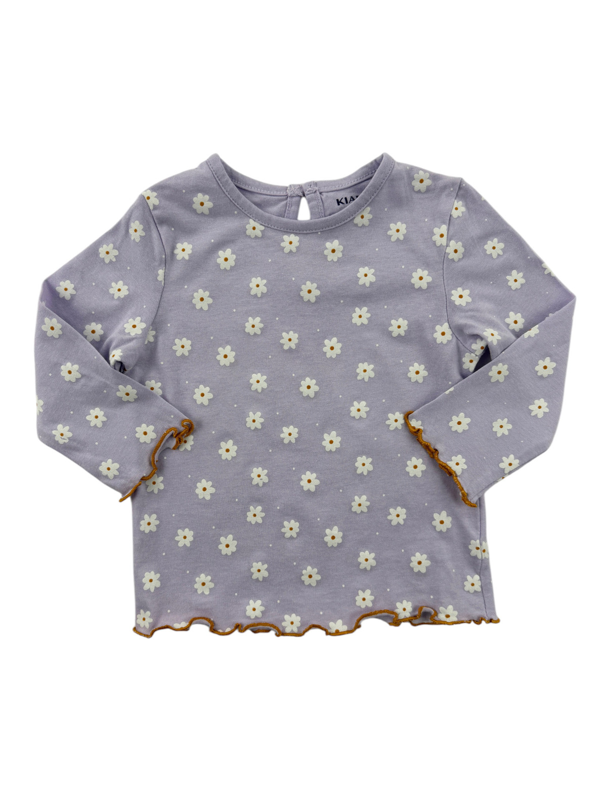 Tee-shirt manches longues lilas à fleurs – Kiabi – 9 mois (71 cm)