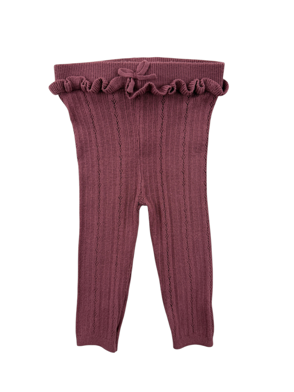 Legging en maille vieux rose à volants – Kiabi – 6 mois (67 cm)