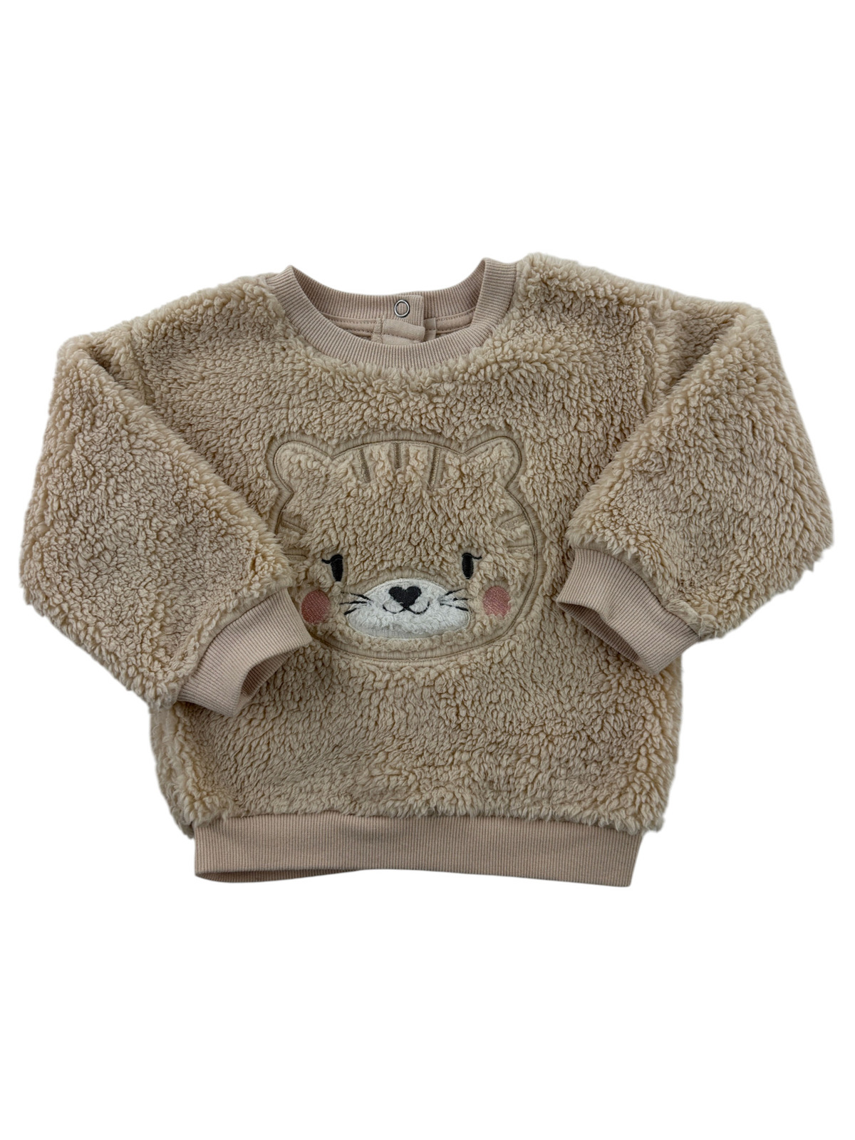 Sweat tout doux beige motif tigre – Gémo – 18 mois