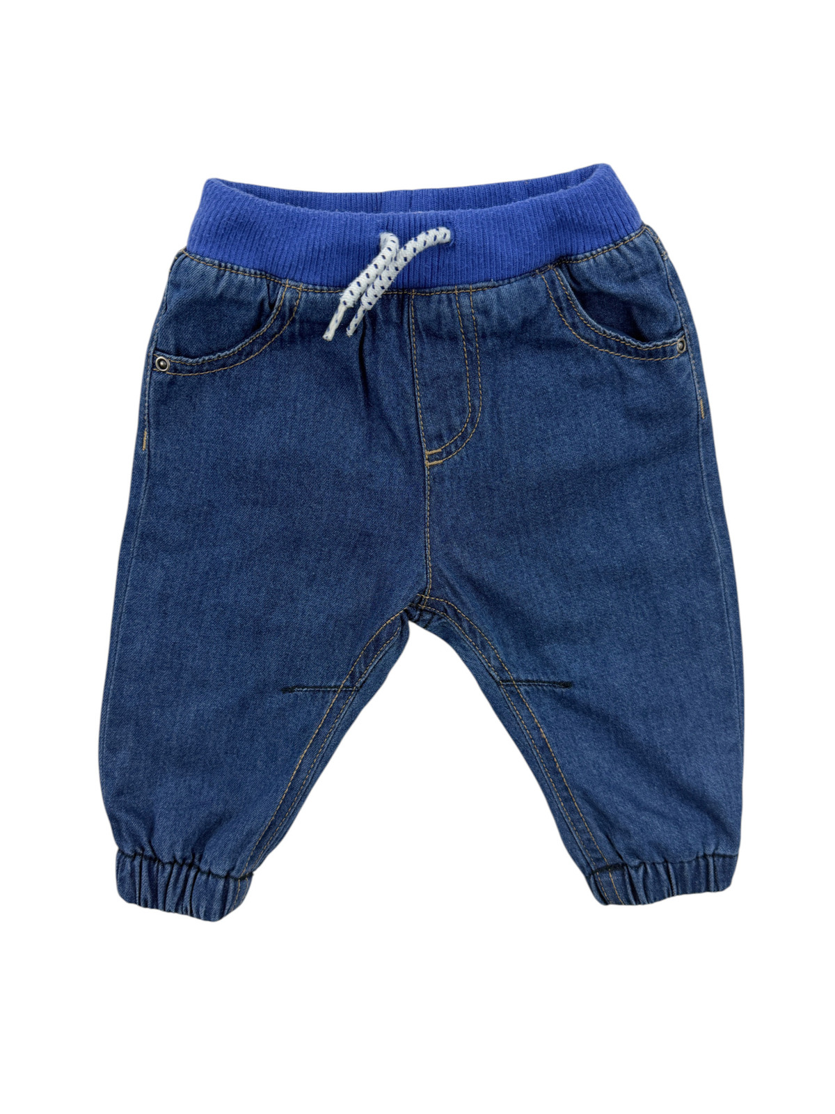 Jean jogger bleu à taille élastique – DPAM – 6 mois (68 cm)
