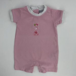 Combinaison rose à manches courtes - Texbasic – Naissance