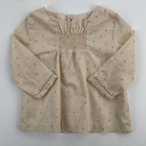 Blouse imprimé lapins et fleurs – Kiabi – 3 mois (56/62 cm)