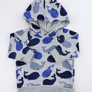 Sweat à capuche motif baleine – H&M – 18 mois (80 cm)