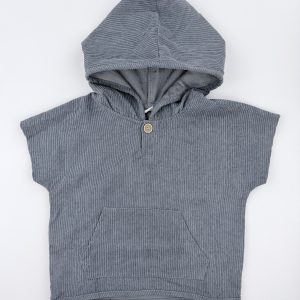 Haut à capuche en velours léger – 6/7 ans (120 cm)