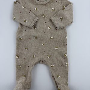 Pyjama en velours imprimé renards – Kiabi – 3 mois (56/62 cm)