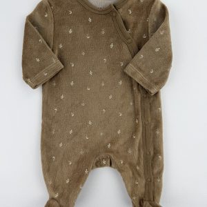 Pyjama en velours imprimé – Kiabi – 1 mois (52/55 cm)