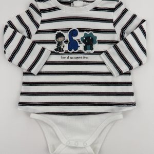 Tee-shirt manches longues avec body intégré – Sergent Major – 6 mois (68 cm)