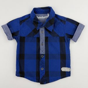 Chemise à carreaux bleu et noir – Timberland – 6 mois (68 cm)