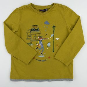 Tee-shirt manches longues moutarde imprimé – Sergent Major – 6 ans (116 cm)