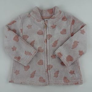 Gilet polaire imprimée rose – Grain de Blé – 6 mois (68 cm)