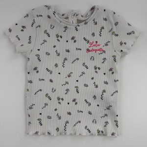 Tee-shirt côtelé fleuri – Lulu Castagnette – 24 mois