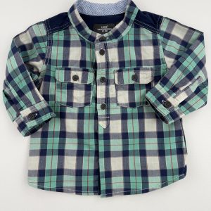 Chemise à carreaux colorés – H&M – 68 cm (6 mois)