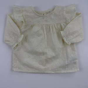 Blouse écrue broderie anglaise – Zeeman – 62 cm