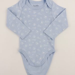 Body bleu clair imprimé – Kimbaloo – 9 mois