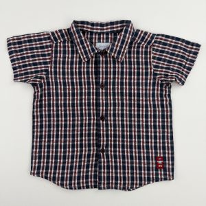 Chemise à carreaux marine, rouge et blanc – Jacadi – 18 mois