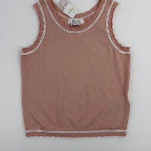 Débardeur maille rose poudré – Bonpoint – 10 ans