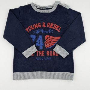 Pull bleu marine – Pat & Ripaton – 18 mois
