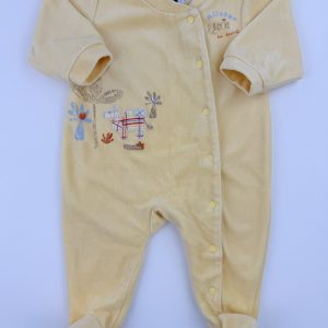 Pyjama velours jaune – Absorba – 6 mois (67 cm)