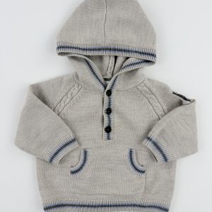 Pull à capuche beige – Jacadi – 6 mois
