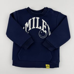 Sweat Smiley bleu marine – Galeries Lafayette x Smiley – 12 mois