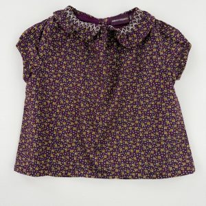 Blouse fleurie violette – Sergent Major – 9 mois (71 cm)