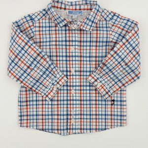 Chemise à carreaux rouge et bleu – Jacadi – 12 mois (74 cm)