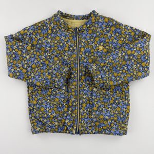 Veste matelassée fleurie bleu et jaune – Sergent Major – 6 ans (116 cm)