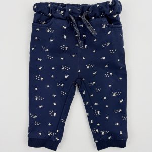 Pantalon bleu marine imprimé fleuri – Orchestra – 6 mois