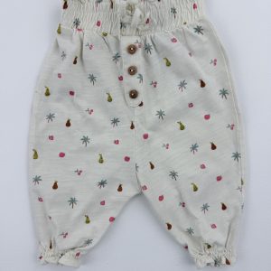 Pantalon écru imprimé fruits – Kiabi – 3 mois (56/62 cm)