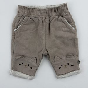 Pantalon marron motif chat – Mon Premier Major – Naissance (50 cm)