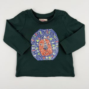 Tee-shirt sequins réversibles vert – DPAM – 12 mois (74 cm)