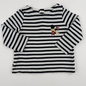 Tee-shirt marinière blanc et bleu – Sergent Major – 12 mois (74 cm)