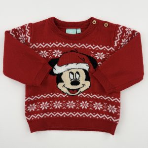Pull de Noël rouge Mickey – Disney by Kiabi – 9 mois