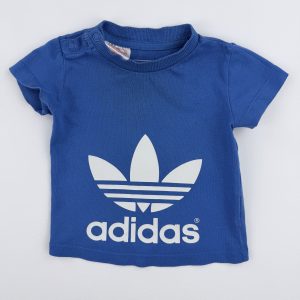 Tee-shirt bleu logo blanc – Adidas – 6 mois