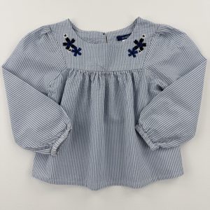 Blouse rayée bleu et blanc – Okaïdi – 4 ans (104 cm)