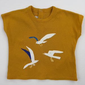 Tee-shirt jaune manches courtes – Petit Bateau – 6 mois (67 cm)