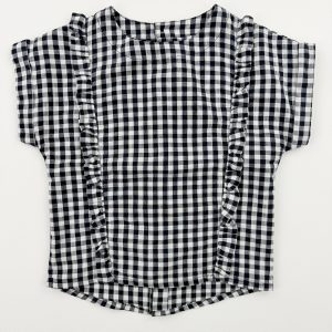 Blouse à carreaux noir et blanc – Kiabi – 18 mois (77/82 cm)