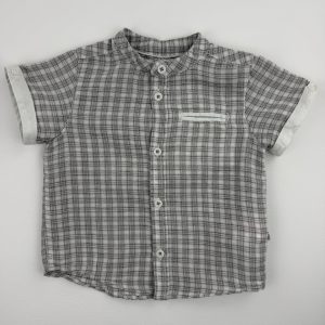Chemise manches courtes à carreaux – Obaïbi – 12 mois (74 cm)