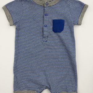 Combinaison courte rayée bleu et blanc – Tape à l’œil – 6 mois (68 cm)