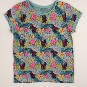 Tee-shirt imprimé fleuri tropical – TEX – 7/8 ans