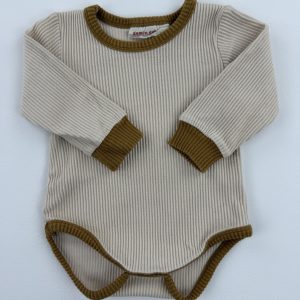 Body côtelé beige – Gamin Gamine – 3/6 mois