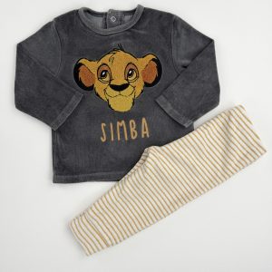 Pyjama velours Simba – Disney – 12 mois (73/78 cm)