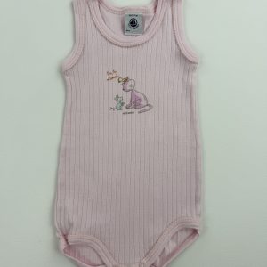Body débardeur rose côtelé – Petit Bateau – 6 mois (67 cm)