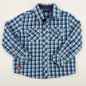 Chemise à carreaux bleu turquoise – Sergent Major – 2 ans (92 cm)