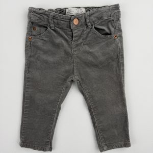 Pantalon velours gris – Zara – 3/6 mois (68 cm)