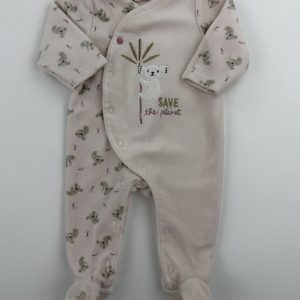 Pyjama velours rose – Noukie’s – 3 mois (62 cm)