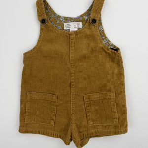 Salopette short en velours côtelé camel – Zara – 9/12 mois (80 cm)