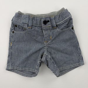 Short rayé bleu et blanc – GAP – 6-12 mois